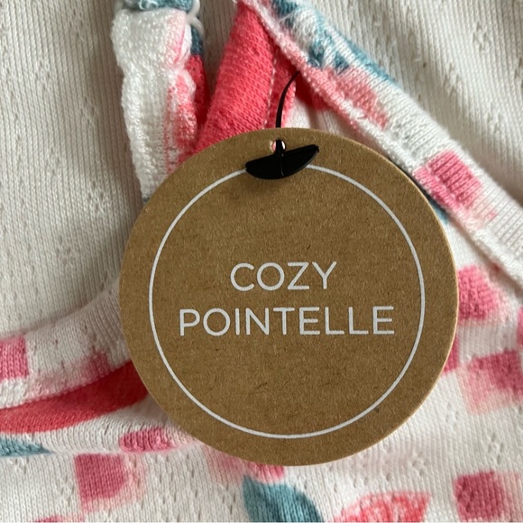 Rae Dunn 3 Piece Checked Orange Lounge Set Spread Kindness Pajama Tee cami short - Picture 7 of 13